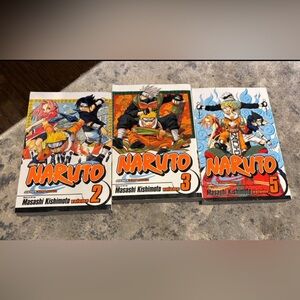 Naruto volume 2, 3 and 5.